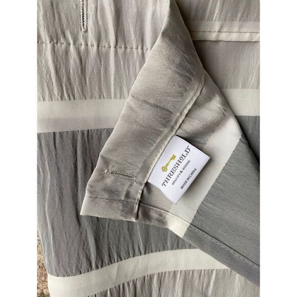 Threshold Blocked Striped Shower Curtain - Picture 6 of 7